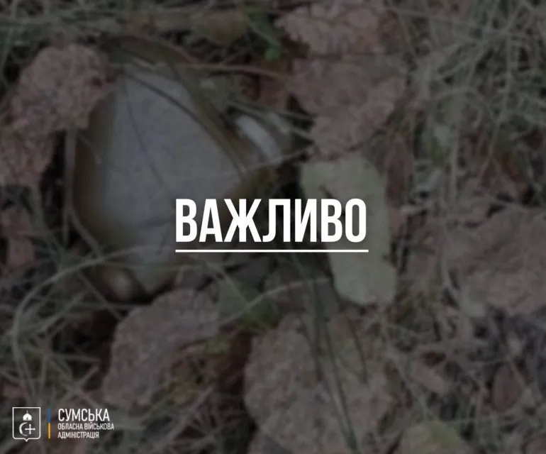 На Сумщині чоловік підірвався на ворожій міні