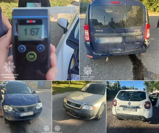У Сумах п’яний водій влаштував потрійну ДТП