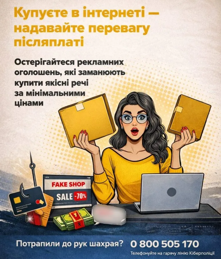 Сум’янку обдурили на 63 тис. грн фейкові інтернет-продавці