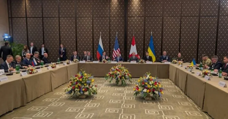 у Женеві завершився перший день політичних переговорів між Україною, Росією та США