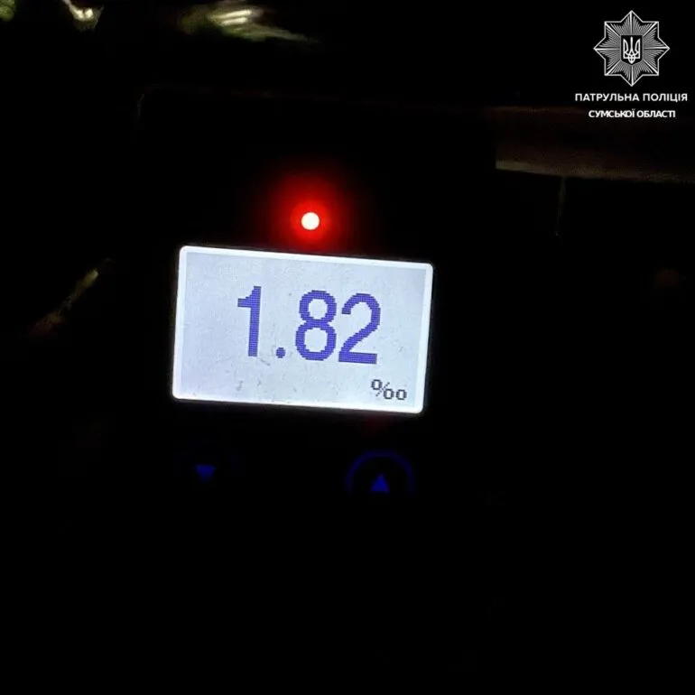 У Сумах патрульні зупинили п’яного водія, який їхав зустрічкою