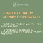 На Сумщині підприємці можуть отримати до 1 млн грн грантової підтримки