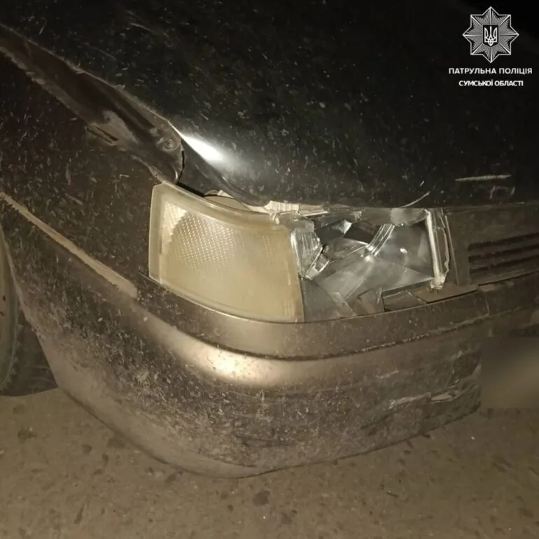 У Сумах водій після ДТП втік і напився