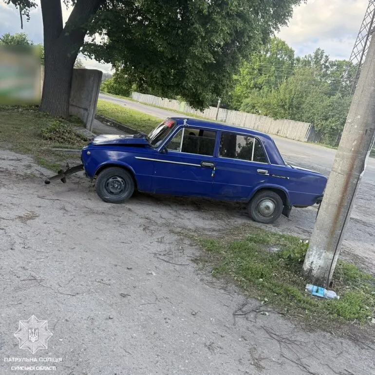 Сумські патрульні розшукали водія, який скоїв ДТП та втік